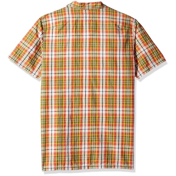 Men's NUDIE Brandon Madras Check Cotton Short Sleeve Button Down Shirt, Size XL - Picture 11 of 15